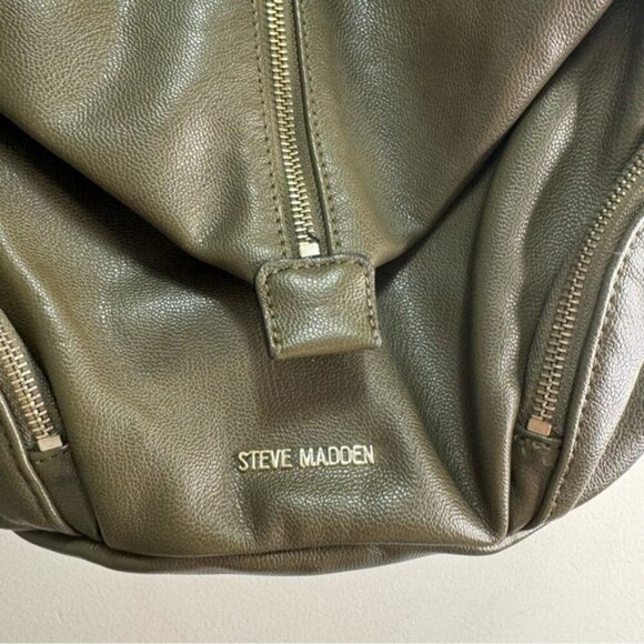 Steve Madden Faux Leather Green MIni Backpack - Picture 3 of 10